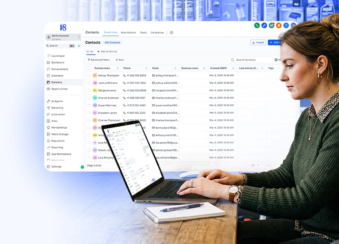 v8 crm